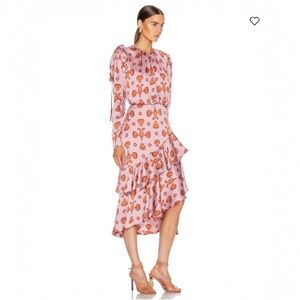 JOHANNA ORTIZ "Acordeon Del Mar" Midi Dress Size 8